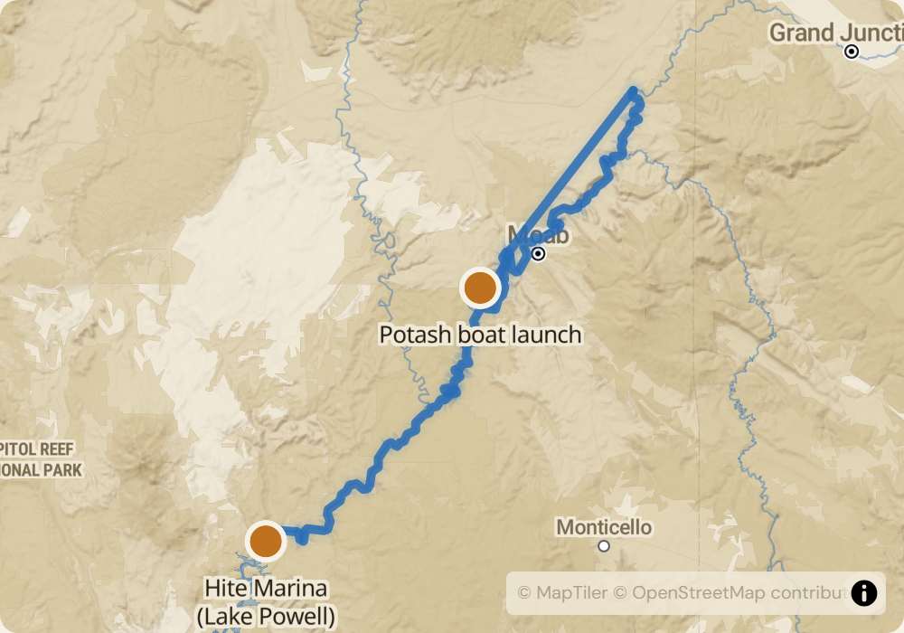 Cataract Canyon route map