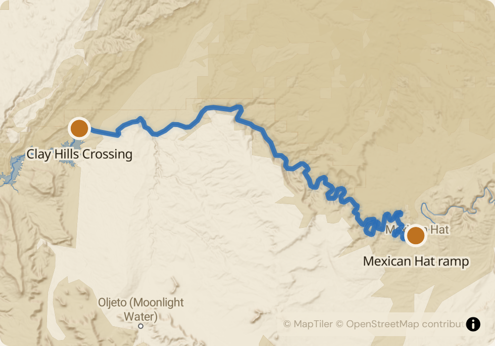 San Juan River route map